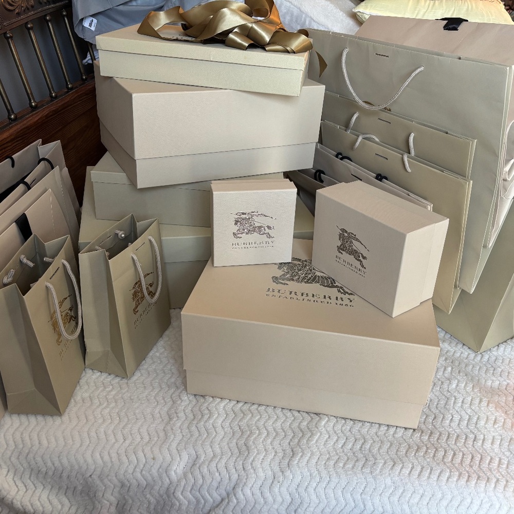 Authentic Burberry Boxes and bags